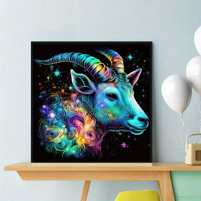 DIY Diamond Painting Curly Antelope Cross Stitch Kit Mosaic Art Diamond Painting Full Circle/Square Diamond Home Decoration
