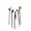 Les Trésors De Lily [G7791] - Designer Necklace 'Capucines' Purple Green Silver