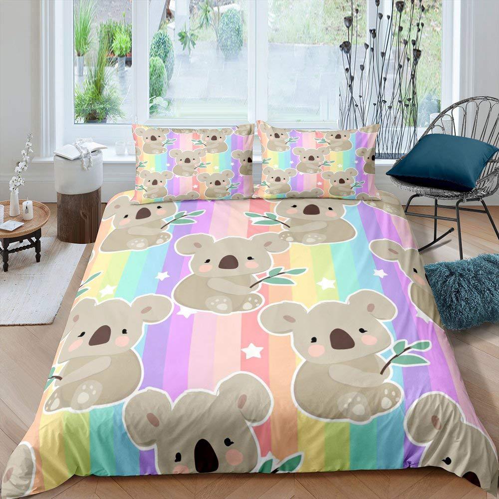 Grey Wildlife Leather Pattern Three-Piece Quilt Cover Digital Printing Bedding Set Bed Cover