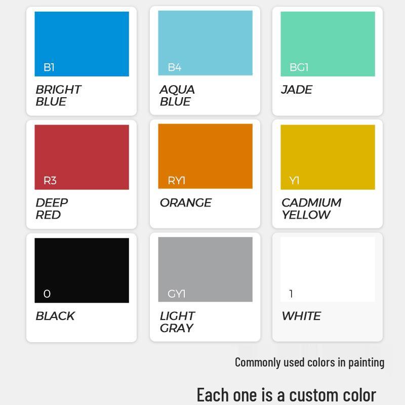 Marker akrylowy w płynie ENMY - Pojedynczy pisak z możliwością uzupełniania, Profesjonalny do rysowania, Edycja Little Black Box.