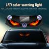Styling-Zubehör für Autoenthusiasten Solar-Teufelsaugen-Licht für Windschutzscheibe Fenster Warnzeichen mit drei intelligenten Modi LED-Augendekor LED-Digitalpanel,