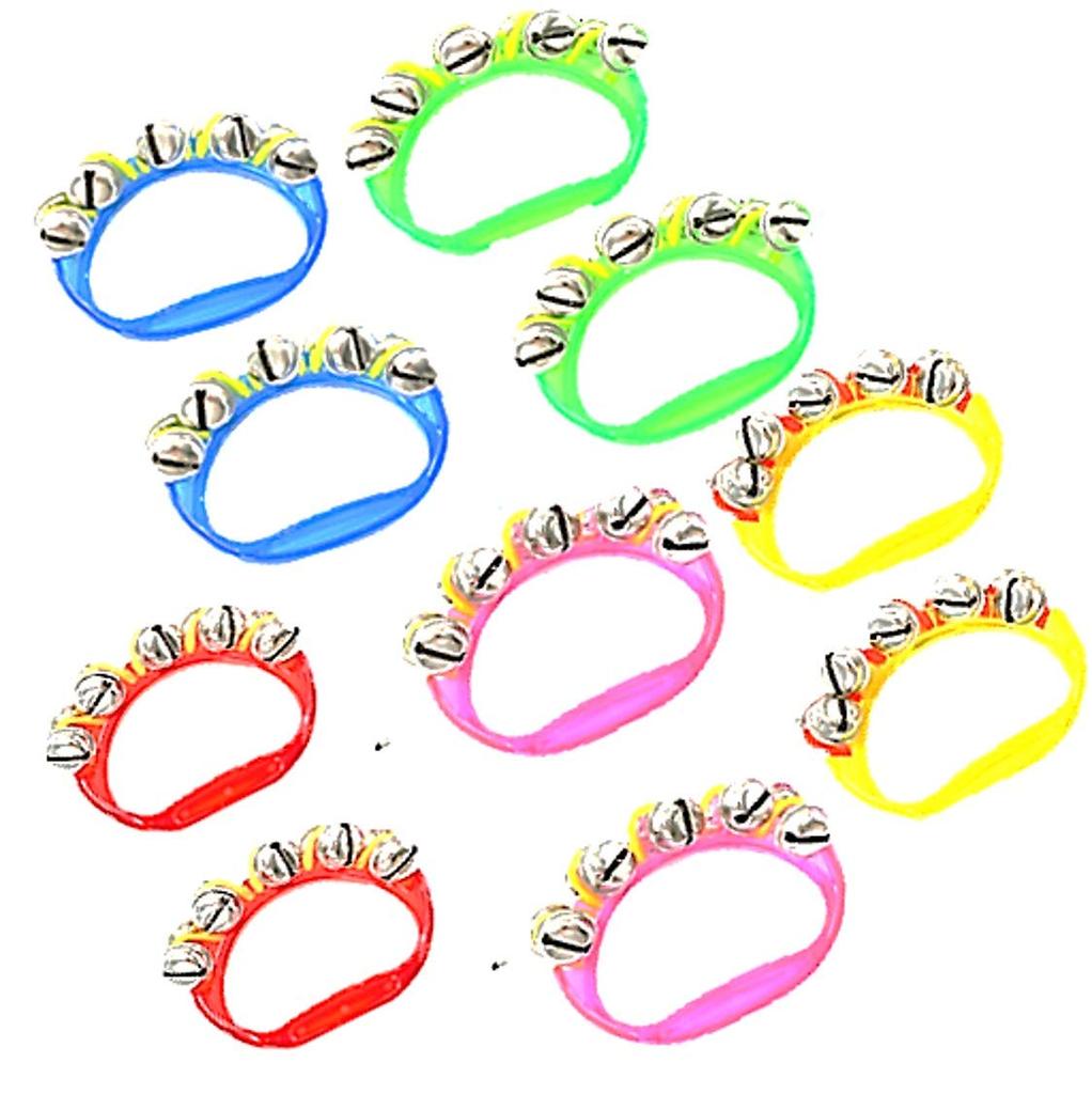 ST TS Ring Bells, Hand Bells, 10-Piece Set, 5 Colors, Musical Instrument, Bell, Toy, Percussion, Karaoke Goods