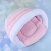 Adorable Sleep Pad Winter Warm Pet Nest Bed Pet Supplies Creative Cat Sleeping Nest (Beige, Size S, Without Ear Style)