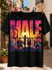 Malle Besties Beach Bold Letters With Orange Red Sunset Palm Trees And Six Friends In Silhouette Unisex All Tshirt
