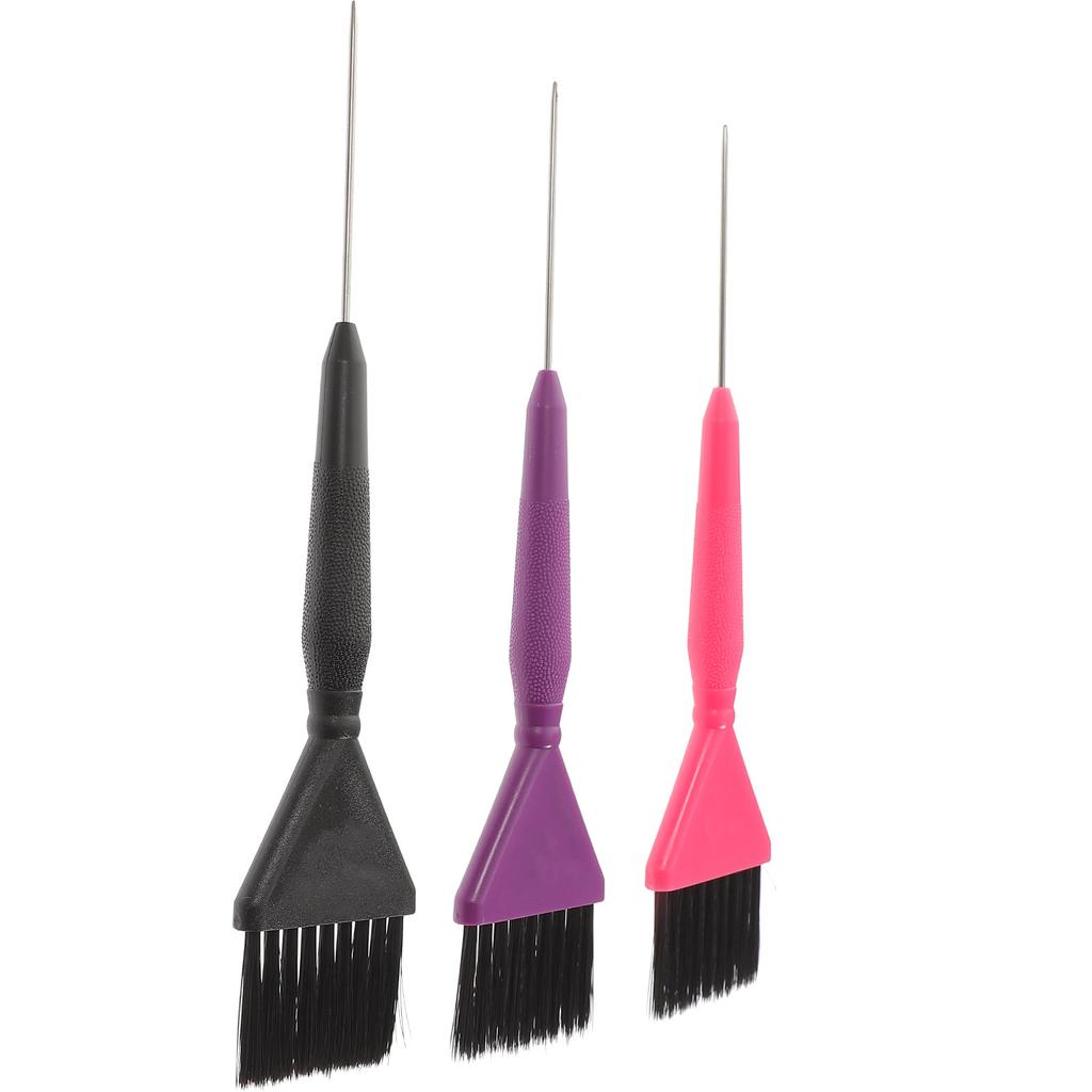 3Pcs Hair Dyeing Brush Set High Quality Comfort Grip Stable Handling Ultra Bristles for Precise Hair Coloring