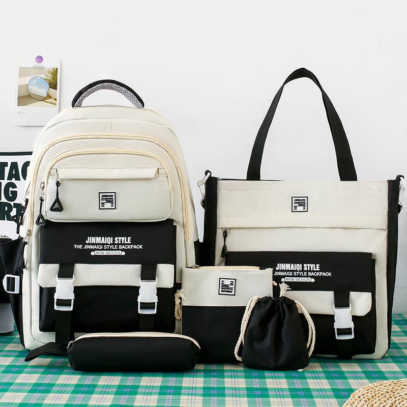 Schoolbags for Children Elementary School Students  Girls Junior High School Students  High School Five Piece Backpack
