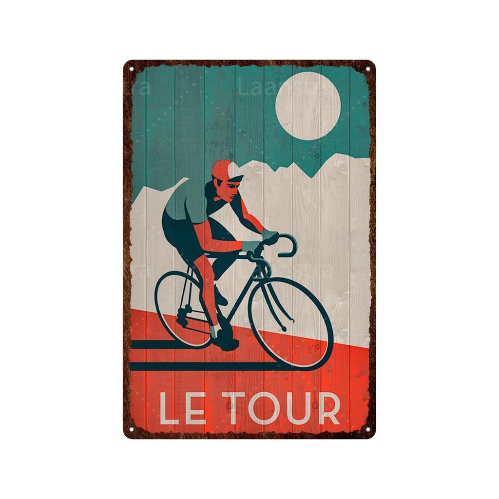 Mountain Bike Vintage Poster Landscape Metal Plate Plaque Wall Decor Iron Retro Posters Man Cave Bar Club Decoration Artwork