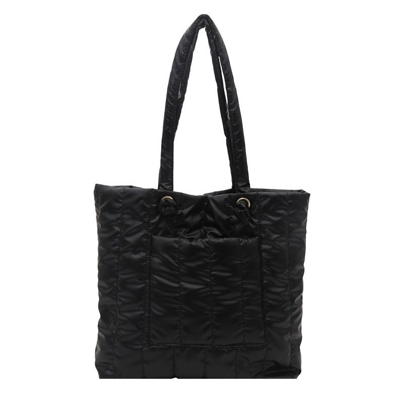 Bag Women's 2025 New Fashion Simple Shoulder Bag Large Capacity Trend Casual Embroidered Thread Cotton Clothing Women's Bag Tote Bag