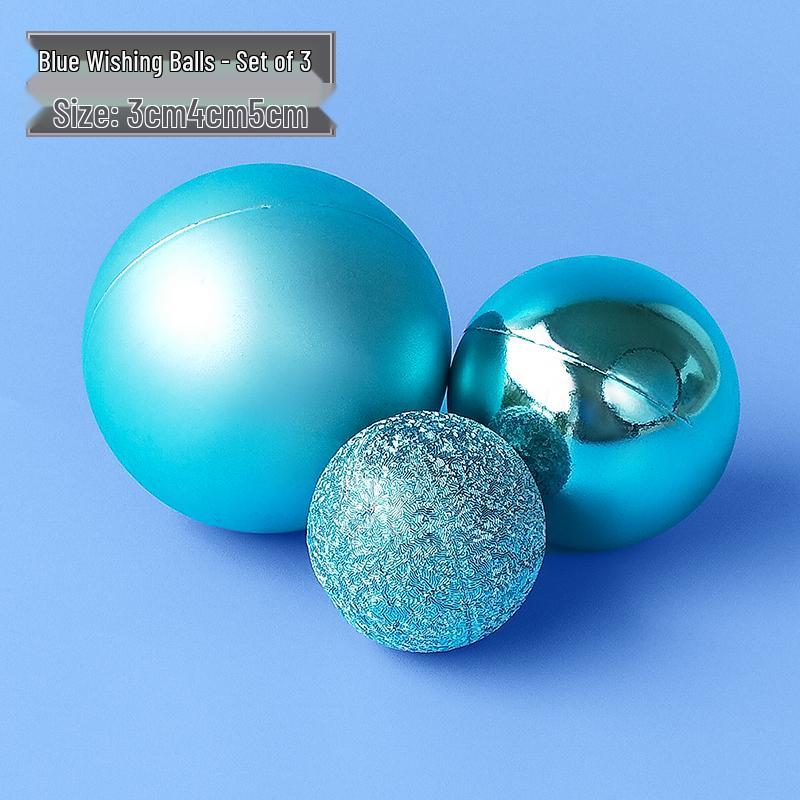 Valentine's Day & Birthday Cake Topper: Gold, Silver, and Colorful Transparent Wishing Balls Decoration