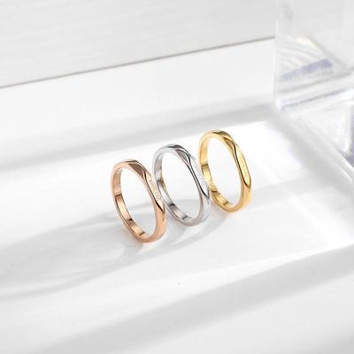 Japanisch-Koreanischer Facettierter Titanstahl-Partnerring - Nischendesign, Leichter Luxus, Schmuck für den Zeigefinger