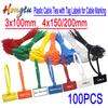 Hongtu Self-Locking Nylon Zip Ties Assortment - 3x100mm, 4x150mm, 4x200mm | Plastic Cable Ties with Tag Labels for Cable Marking