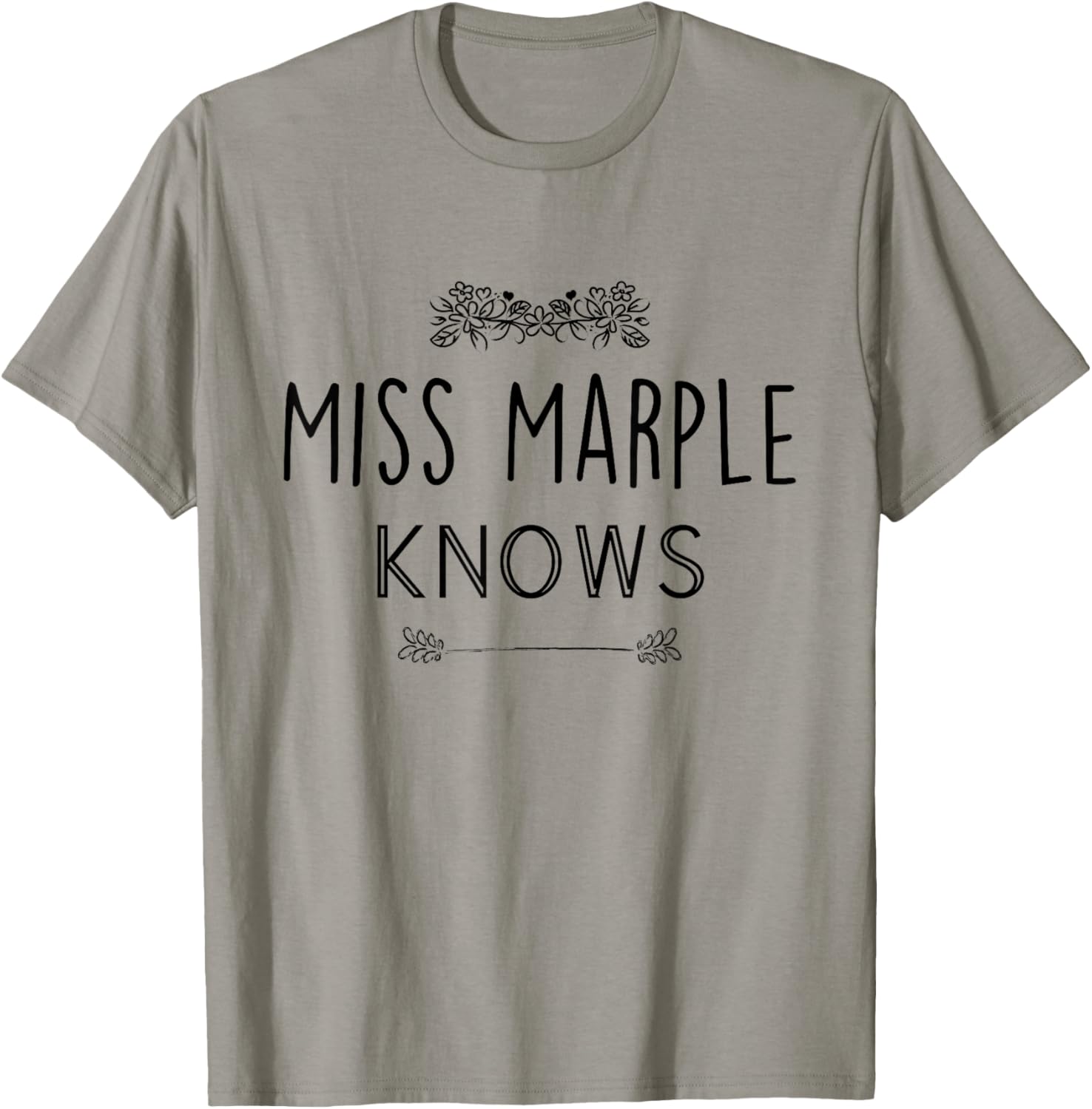 MISS MARPLE KNOWS FUNNY POIROT T-Shirt S разноцветный
