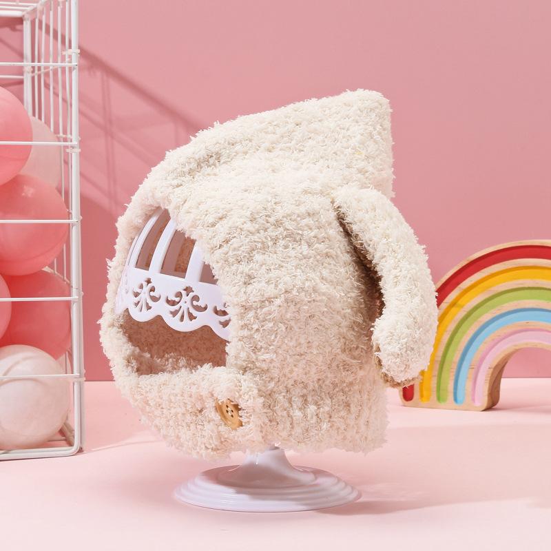 Baby Hat Winter Velvet Warm Pullover Hat Baby Super Cute Rabbit Ears Ear Hat Children's Plush Knitted Hat