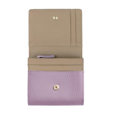 Bifold Genuine RFID Blocking Mini Travel Card Coin Key Casual X Women's Wallet, Leather, Protection, L-Shaped Zipper, Wallet, Wallet,