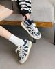 Retro contrasting color splicing flat-bottomed German training shoes women's 2025 new mesh breathable comfortable versatile casual Forrest Gump shoes
