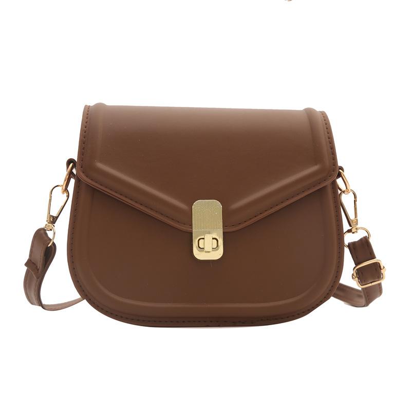 Women'S Bag Lock Small Square Bag Niche Foreign Shoulder Bag Texture Pu Messenger Bag Fashion Bag