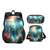 Mondo Subacqueo Set da 3 Pezzi Zaino Astuccio Borsa a Spalla Durevole alla Moda, Versatile Cartone Animato Ragazzo e Ragazza Compleanno Miglior Regalo