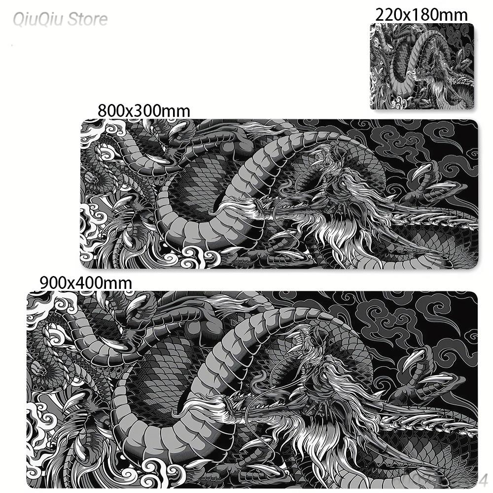 Vintage Ink Wash Dragon Mousepad Extended Keyboard Mat Desk Blotter for PCLaptop