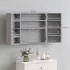 Wall-Mounted Medicine Cabinet, Double Lockable Doors, 2 Keys, 53 x 20 x 53 cm, Grey