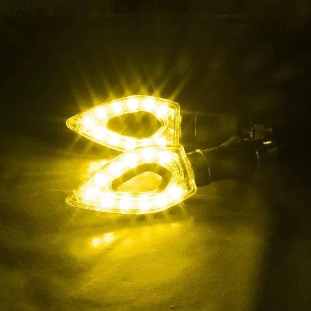 2ks motocyklové LED směrové světlo jantarové blinkr blinkr Vodotěsné univerzální blikající moto kolo super jasné