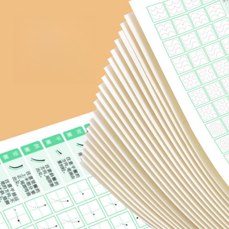 20pcsDot Matrix Chinese Calligraphy Practice Book for Adults and Students, Chinese Character Pen Control Dot Matrix Character Tr