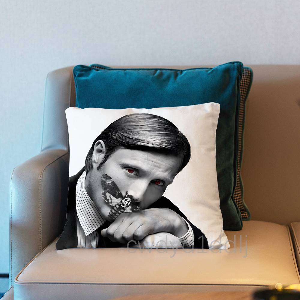 

HHannibal Mads Mikkelsen Pillow Case Cover Square Sofa With For Pattern Comfortable Cushion suitable Of Room 30x30cm