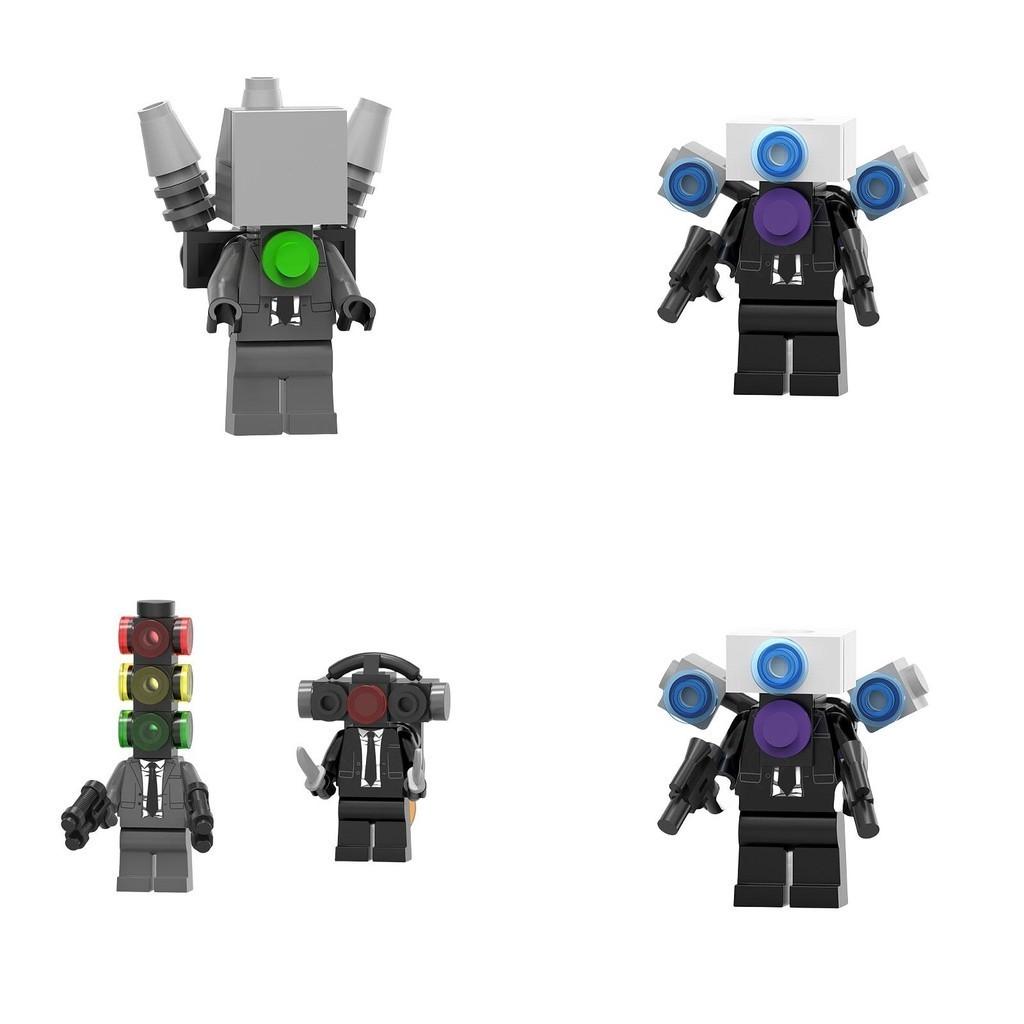 Lg1011 Toilet Man Vs Surveillance Man Series Mic Man Signal Light Man Assembly Building Block Toy Bag