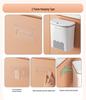 Punch-Free Wall-Mounted Kitchen Trash Can with Lid - Large Capacity, Odor Resistant