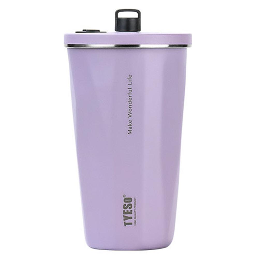 

600ML Vacuum Flask Stainless Steel Coffee Tea Cold Drink Bottle with Straw Thermal Water Bottle Drinkware for Travel Driving фіолетовий