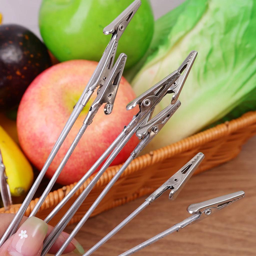 1/20pcs Flexible Metal Long Hose Pins for DIY Card Photo Double Ends Alligator Clamps Clip Home Alloy Memo Picture Holder Racks