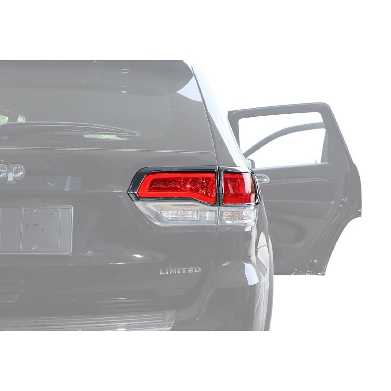 2PCS Car Rear Tail Light Lamp Guard Cover Bezel for Jeep Grand Cherokee 2014 2015 2016 2017 2018 2019 2020 Exterior Accessories