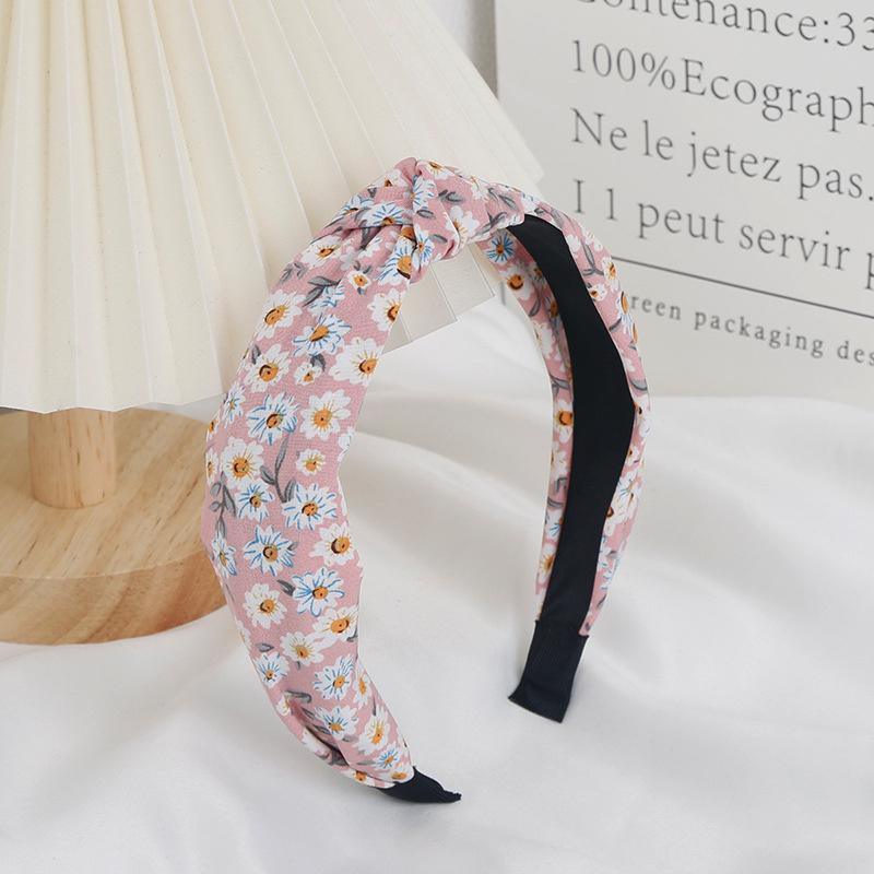 

Красивые тканевые повязки на голову с цветочным принтом, завязанные узлом, для женщин и девочек, для повседневной носки, шопинга, путешествий, обручи для волос, аксессуары