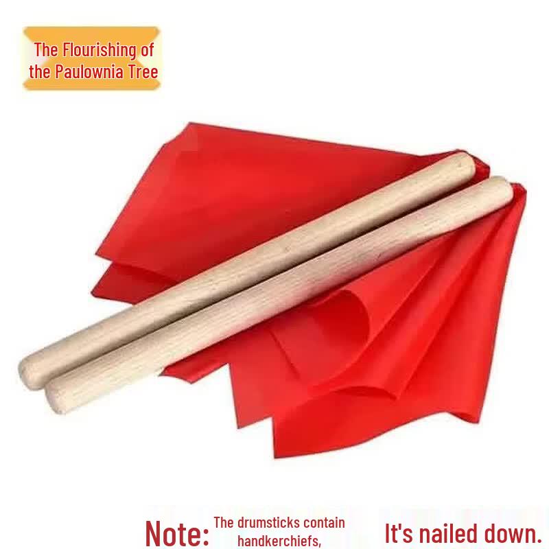 Solid Wood Rhythm Drumstick Set with Scarf