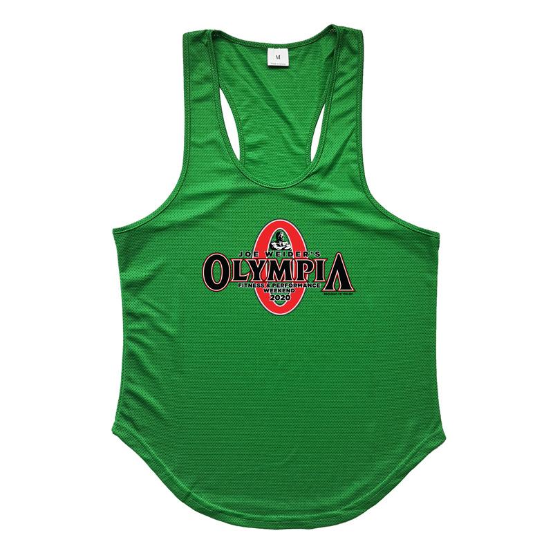 

Бодибилдинг Мышцы Мужчины Бодибилдинг Фитнес Спортивный жилет Сетчатый быстросохнущий дышащий I-образный эластичный тренировочный костюм M зелёный