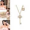 Stylish 2021 Key Lock Zircon Necklace For Women With Elegant Alloy Design And Chic Ins Fashion
