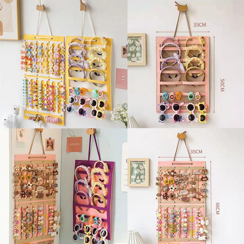 קשתות שיער ארגונית תליית קיר קיבולת גדולה מחזיק סרט שיער קליפ אחסון קולב אביזר חיסכון לחדר ילדה