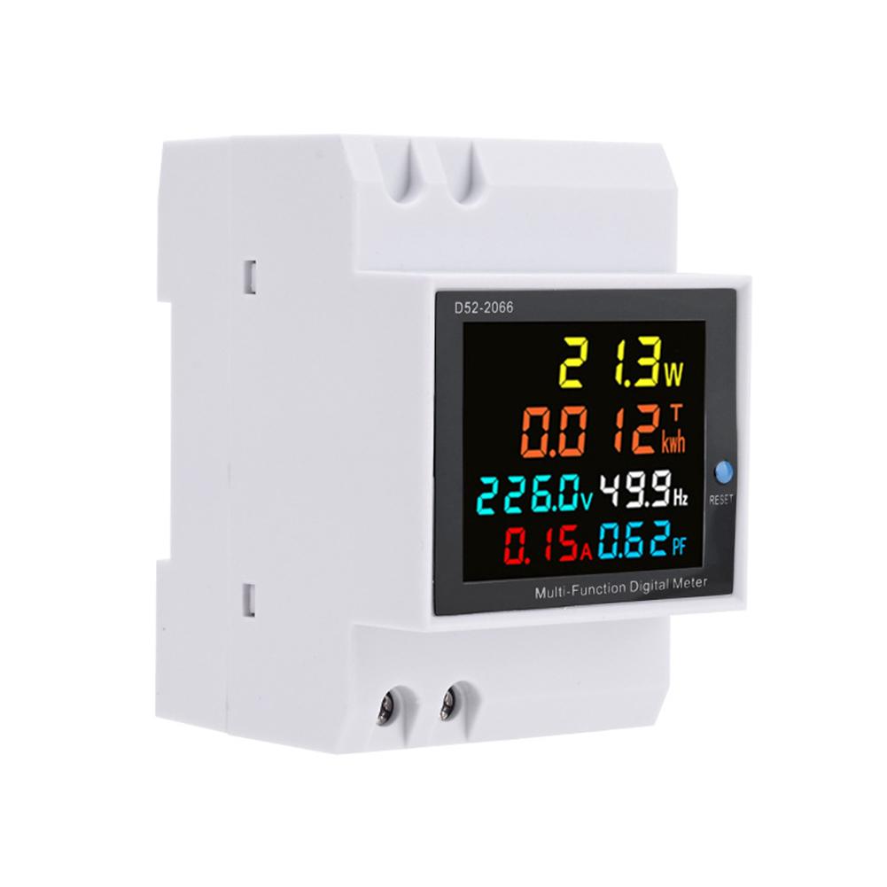 D52-2066 Multifunctional Digital Meter Single-Phase Voltage Current Power Meter Equipped With Full-View LCD Color Display