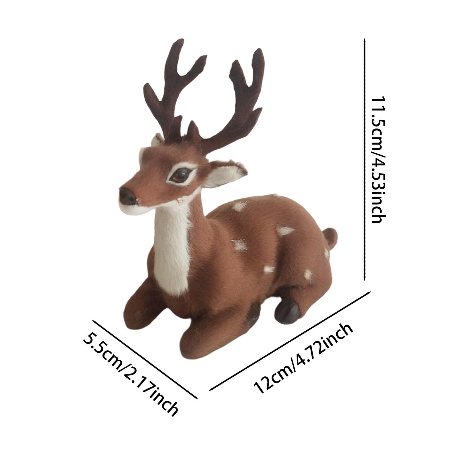 Christmas Simulation Deer Decor Christmas Decoration for Home Festival Party Animal Reindeer Ornament Cute Holiday