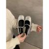 New Chinese Flat Heel Square Head Mary Jane Wide Feet New French Retro Wear-resistant Wedding Thin Style Advanced