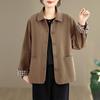 Plus Size Spring/Autumn Loose Casual Jacket for Middle-Aged Women