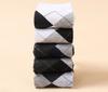 Zhuji Men's Mid-Calf Socks: 5-Pair Gift Box - Warm, Sweat-Absorbent, Thickened Combed Cotton for Autumn/Winter.