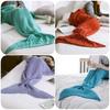 Soft And Stylish Mermaid Tail Blanket Plush Knitted Acrylic Throw For Spring And Autumn