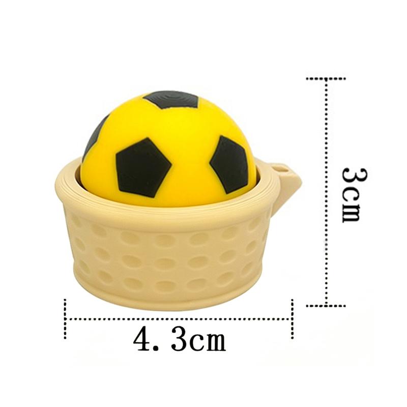 Basketball Football 3D Printed Fidget Keychain Clicker Button Sensory Toy Portable Stress Relief Fidget for All Ages