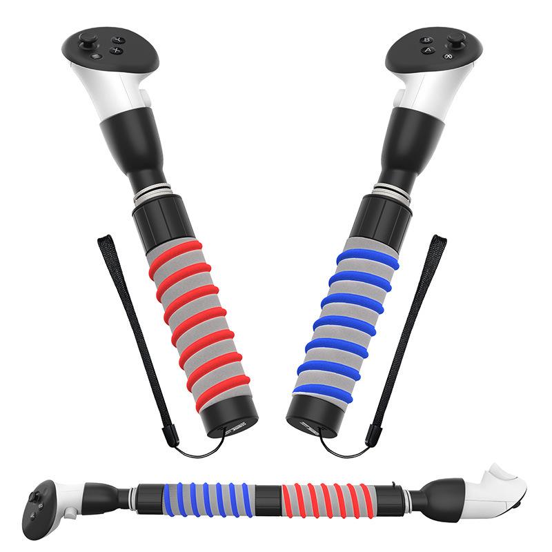 VR Game Handle Attachments Accessories Fit for Meta Quest 3 Controllers,VR Handles Extension Grips for Playing Beat Saber, Gorilla Tag Long Arms Grips
