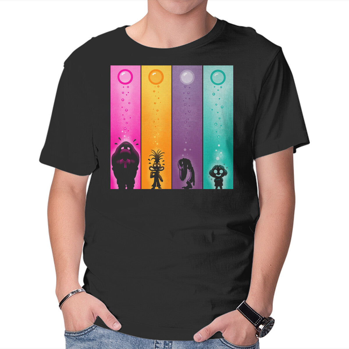 Unisex Crew Neck T-Shirt New School Emotions Graphic Short Sleeve Casual Tee M
