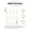 24 peças Leopard Gradient Press On Nails - Unhas Postiças Matte Blue Pink com Cobertura Total Long Coffin Ballerina Design - Fácil de Aplicar e Remover - Perfeito