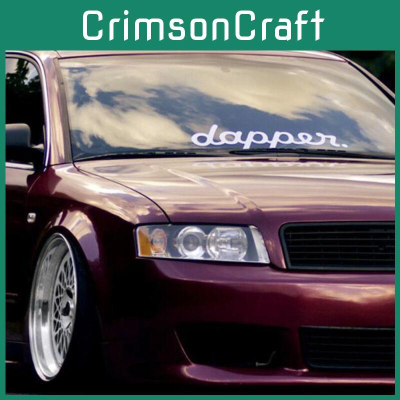Hochwertige Weiße Dapper Auto Styling Aufkleber Decals Für Front- Und Heckscheibe Fenster Türdekor