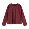 Unisex Classic Crew Neck Long Sleeve Tee Soft Cotton Casual Oversized Top Fall Outdoor Daily Wear