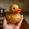 Vegetable Duck Figurine Tomato Carrot Mushroom Onion Potato Cabbage Pepper Duck Statue Resin Sculpture Home Office Decoration Ornament