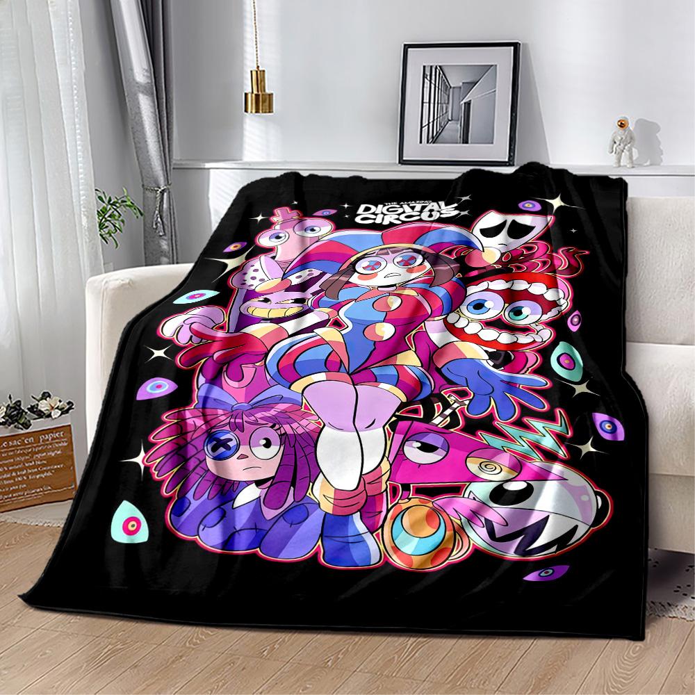 Digital Circus Blanket Ultra-Soft Perfect for Office Chair Chair Office All-Season Use Playful Design Gift for Travel Home Birthdays